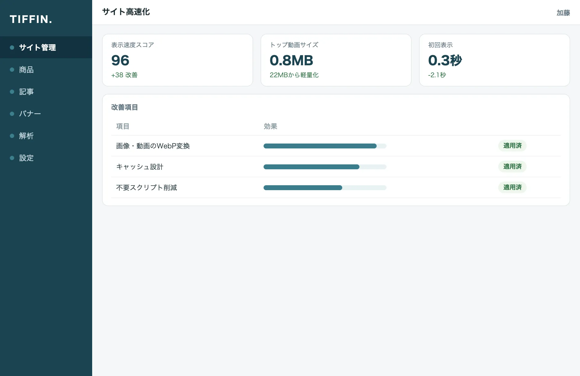 サイト高速化